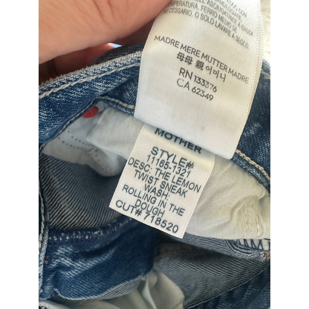 NWT Mother The Lemon Twist Sneak Jeans Wide Leg Denim Rolling In The Dough 30 - Picture 14 of 16